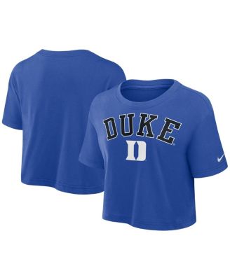 Nike - Women's Royal Duke Blue Devils Athletic Prep Arch Performance Cropped T-Shirt