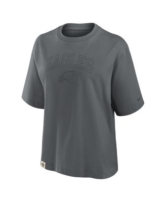 Women's Charcoal Philadelphia Eagles Glory Arch Boxy T-Shirt