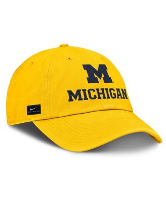 Nike - Men's Maize Michigan Wolverines 2025 Sideline Club Adjustable Hat