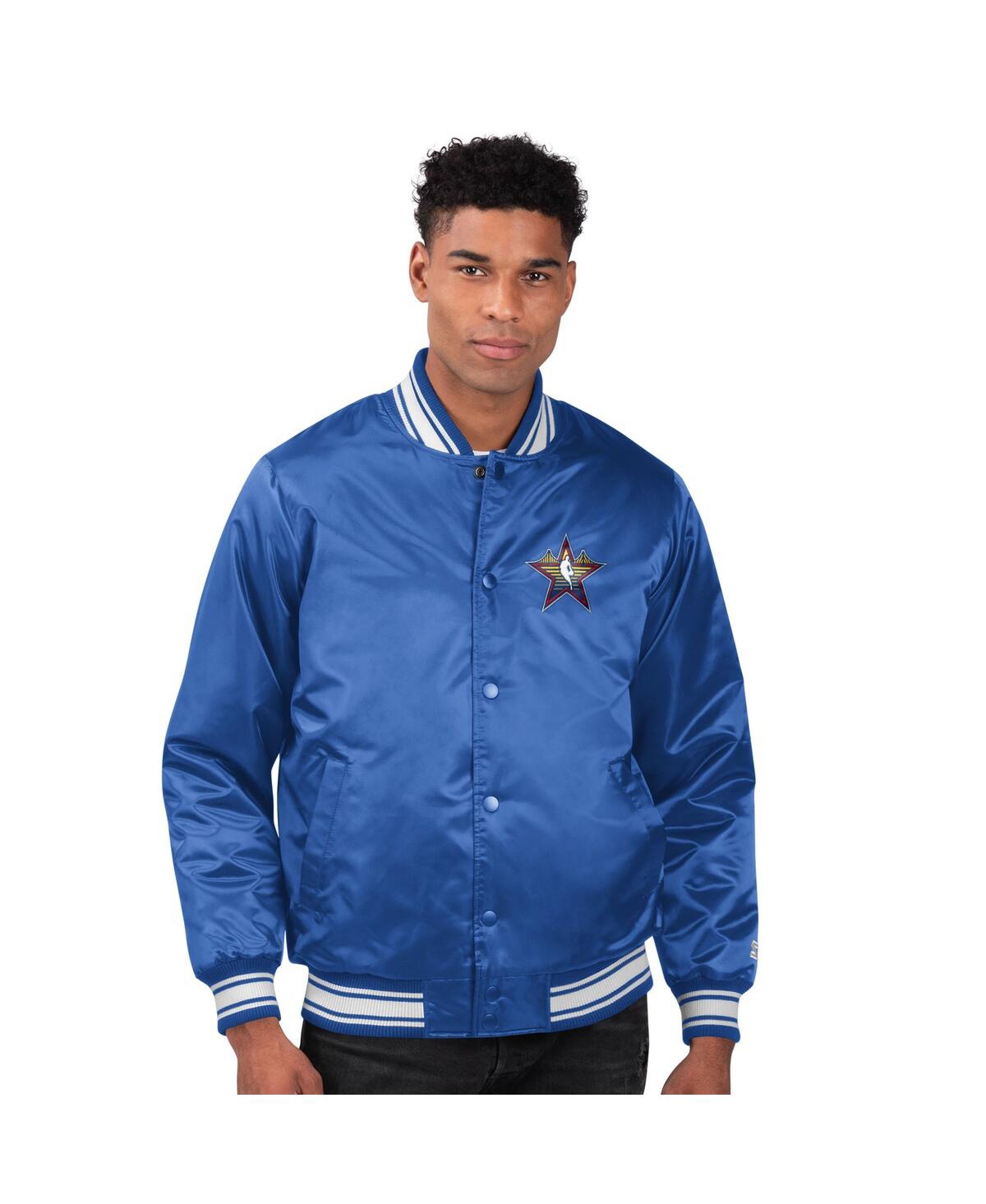 Men's Royal 2025 Nba All-Star Game Satin Full-Snap Varsity Jacket - Royal
