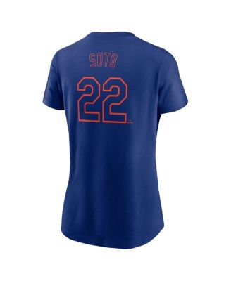 Women's Juan Soto Royal New York Mets Fuse Name Number T-Shirt
