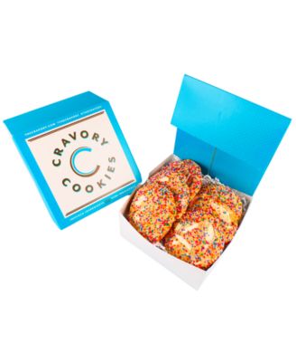 The Cravory - Birthday Cake Cookies Gift Box, 6 Cookies