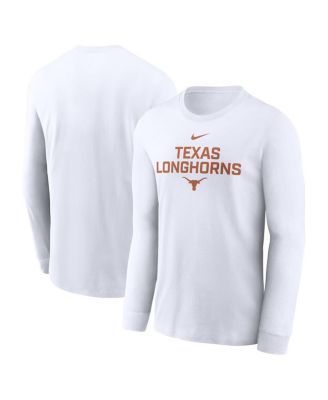 Nike - Men's White Texas Longhorns 2025 Sideline Performance Long Sleeve T-Shirt