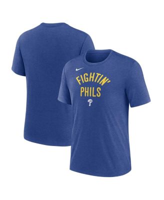 Nike - Men's Heather Royal Philadelphia Phillies Local Hometown Tri-Blend T-Shirt