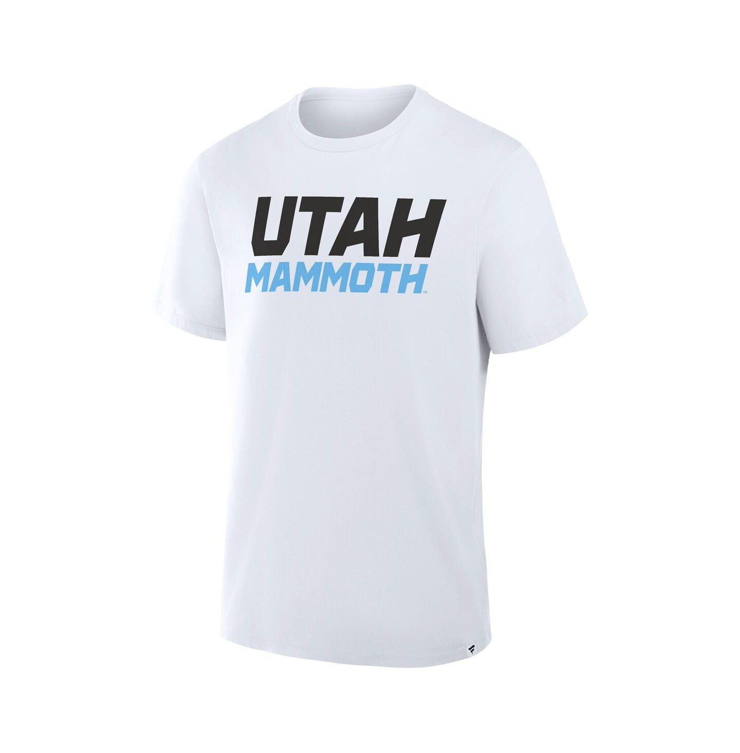 Мужская футболка Fanatics White Utah Mammoth Wordmark Legacy — фото 2