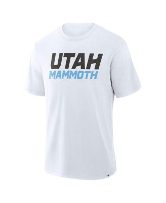 Men's White Utah Mammoth Wordmark Stadium Slub T-Shirt