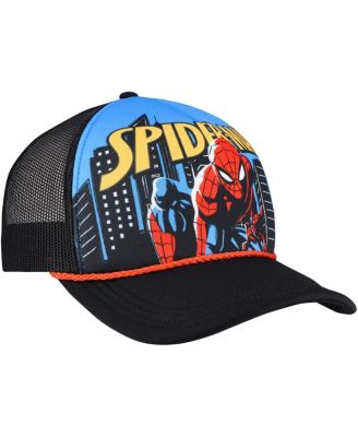 Men's Black Spider-Man Big Front Adjustable Trucker Hat