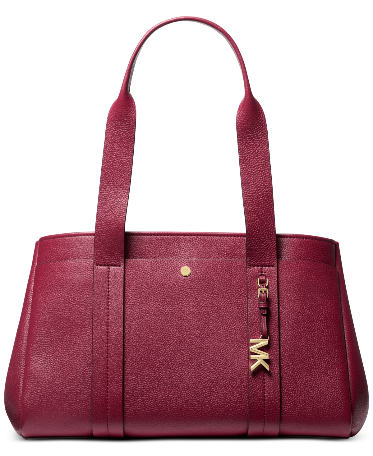 Michael Kors Romee Large Pebbled Leather Tote Bag In Burgundy