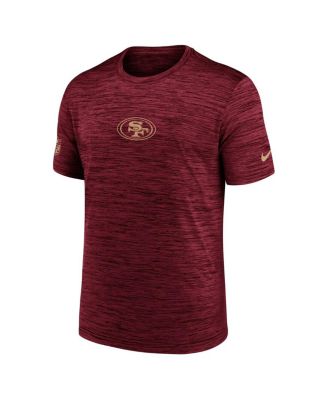 Men's Scarlet San Francisco 49ers Sideline Velocity Performance T-Shirt