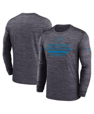 Nike - Men's Black Carolina Panthers Sideline Velocity Performance Long Sleeve T-Shirt