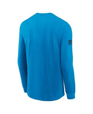 Men's Blue Carolina Panthers Sideline Performance Long Sleeve T-Shirt
