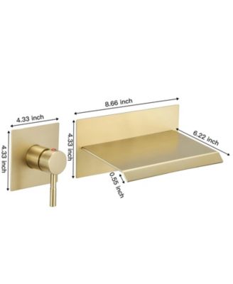 Single Handle Wall Mount Spout Waterfall Bathroom Faucet