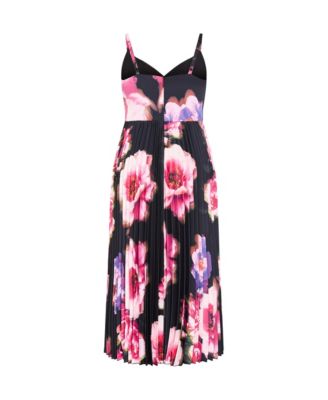 Plus Size Ariana Print Pleat Dress
