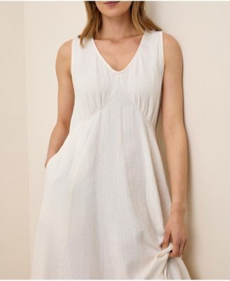 Women's Organic Cotton Coastal Double Gauze Beach To Brunch Dress