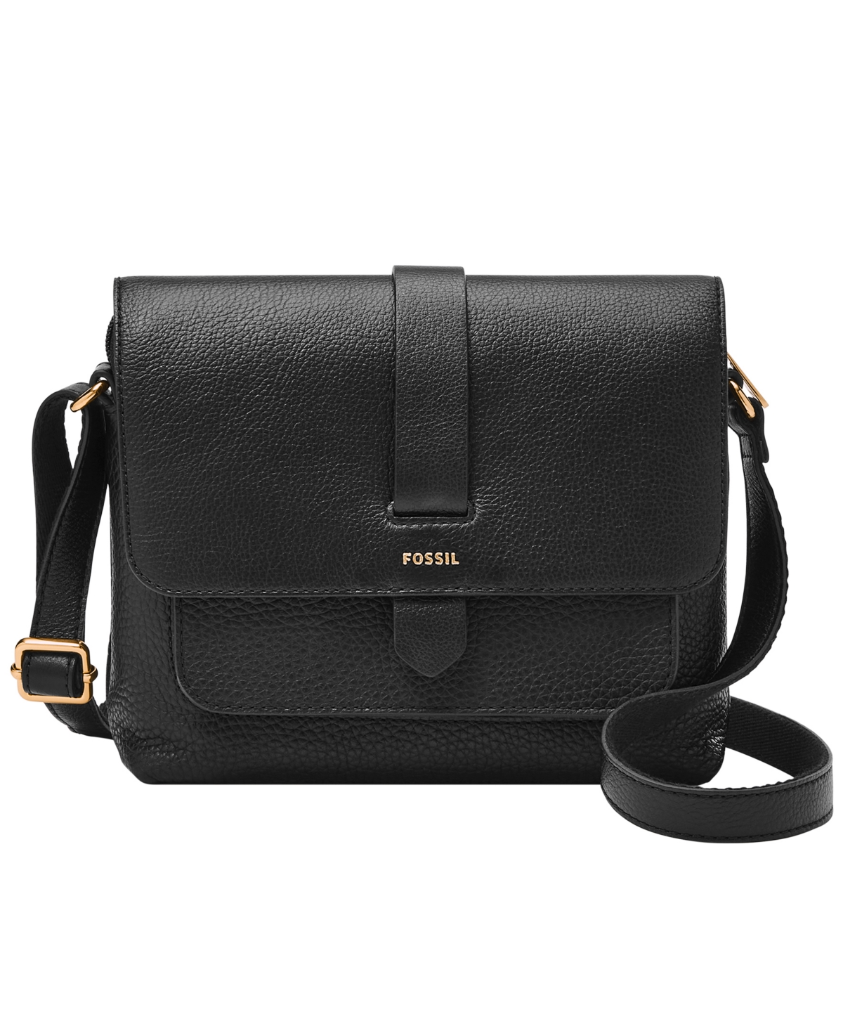 Kinley Small Leather Crossbody Bag - Black/Gold