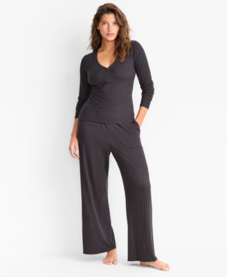State of Day - Women's Soft Rib-Knit Pajama Set