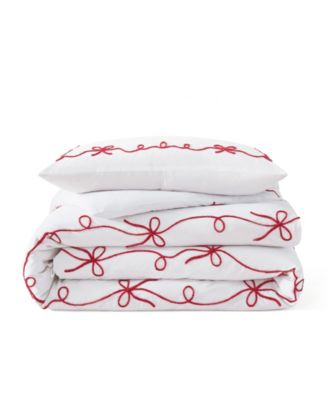 Sasha Bows Embroidered 2-Pc. Comforter Set, Twin