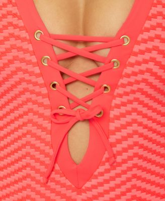 Women's Connect Corset Lace-Up One-Piece Swimsuit