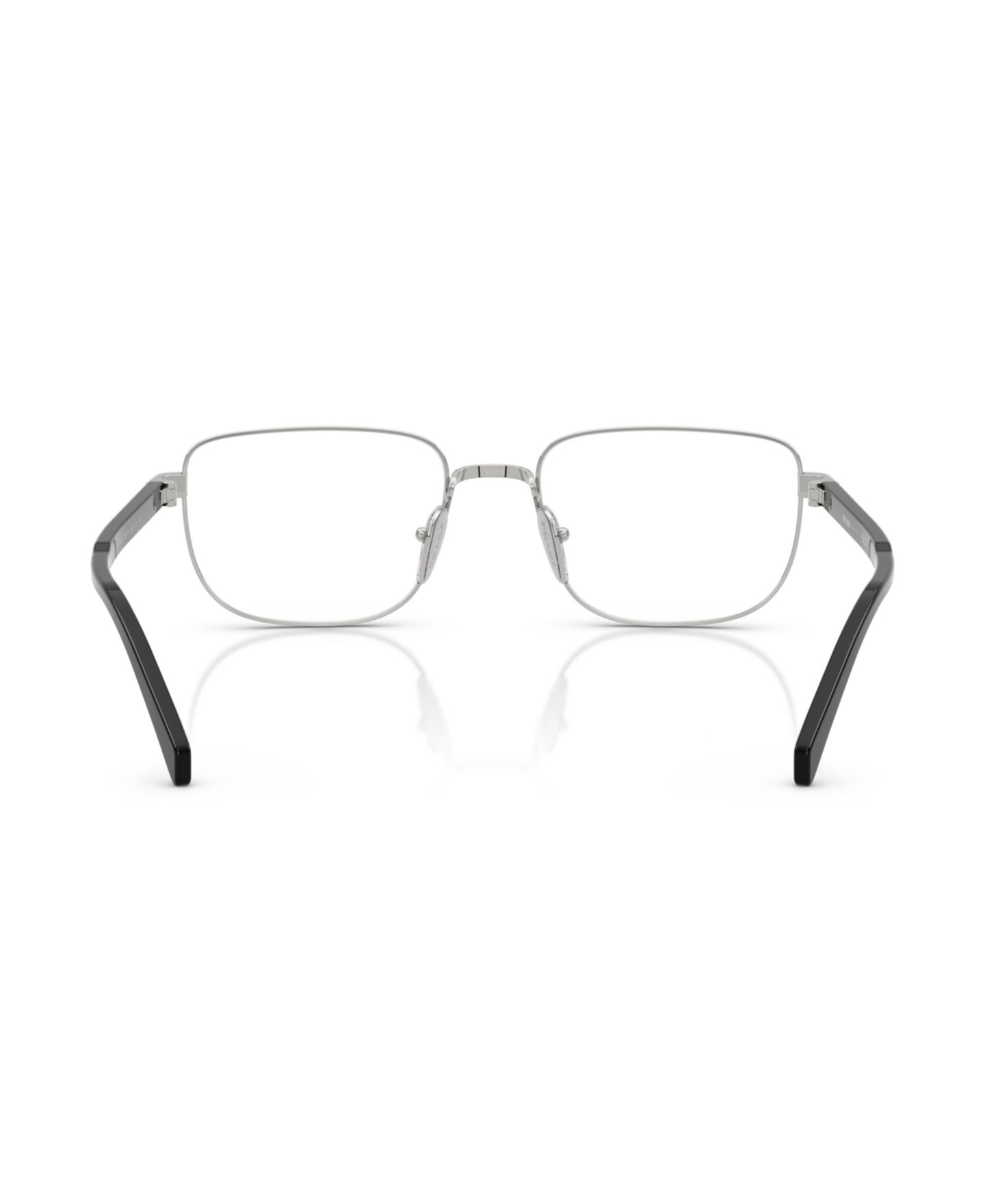 Мужские очки Prada Man Rectangle Metal PR B51V Eyeglasses, цвет: Серебряный — фото 4