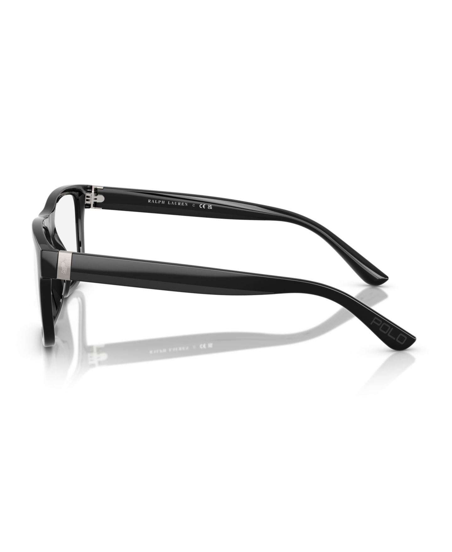Мужские очки Polo Ralph Lauren Man Rectangle Plastic PH2290U Eyeglasses, цвет: Блестящий чёрный — фото 5