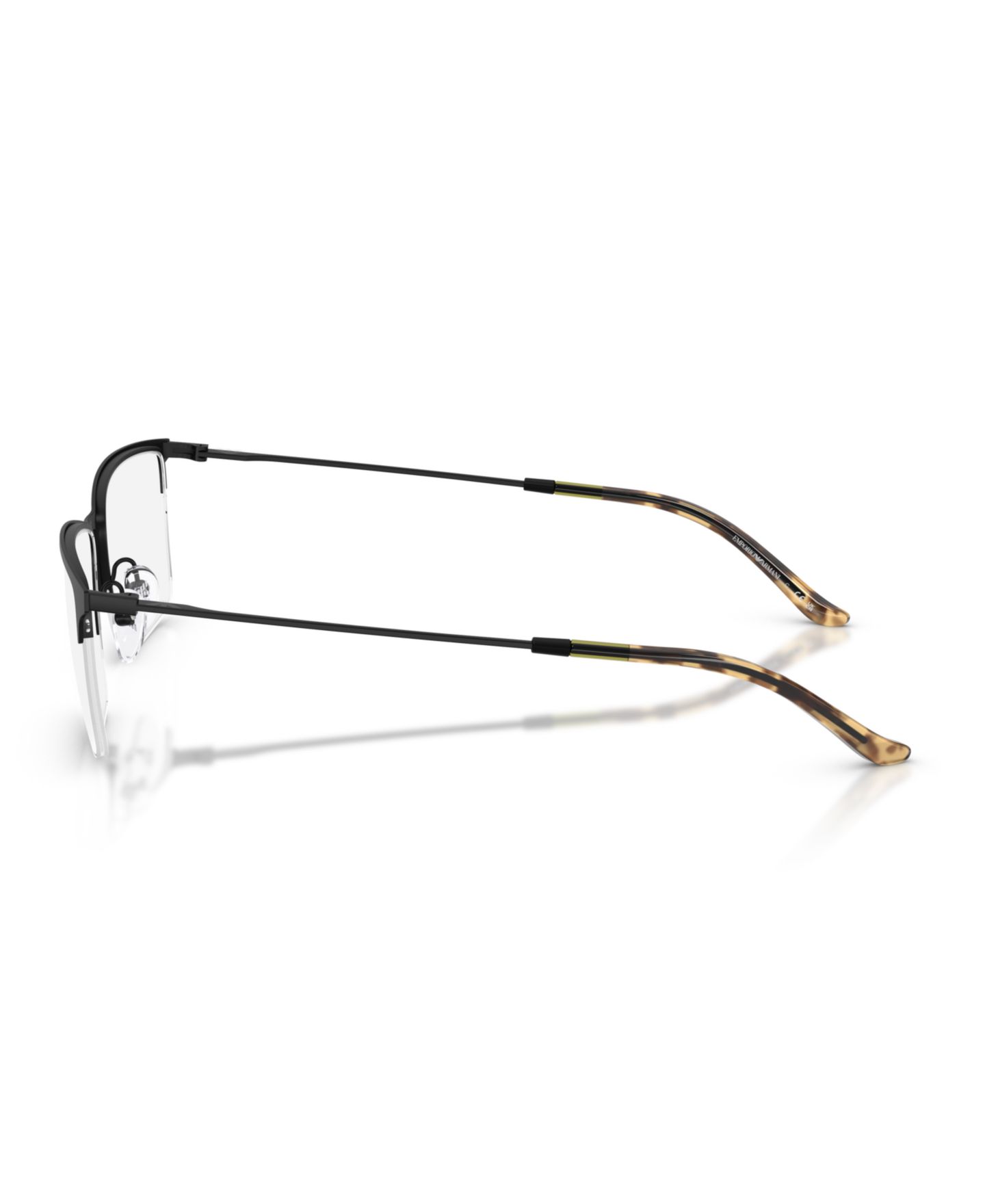 Мужские очки Emporio Armani Man Rectangle Metal EA1171 Eyeglasses, цвет: Матовый чёрный — фото 3