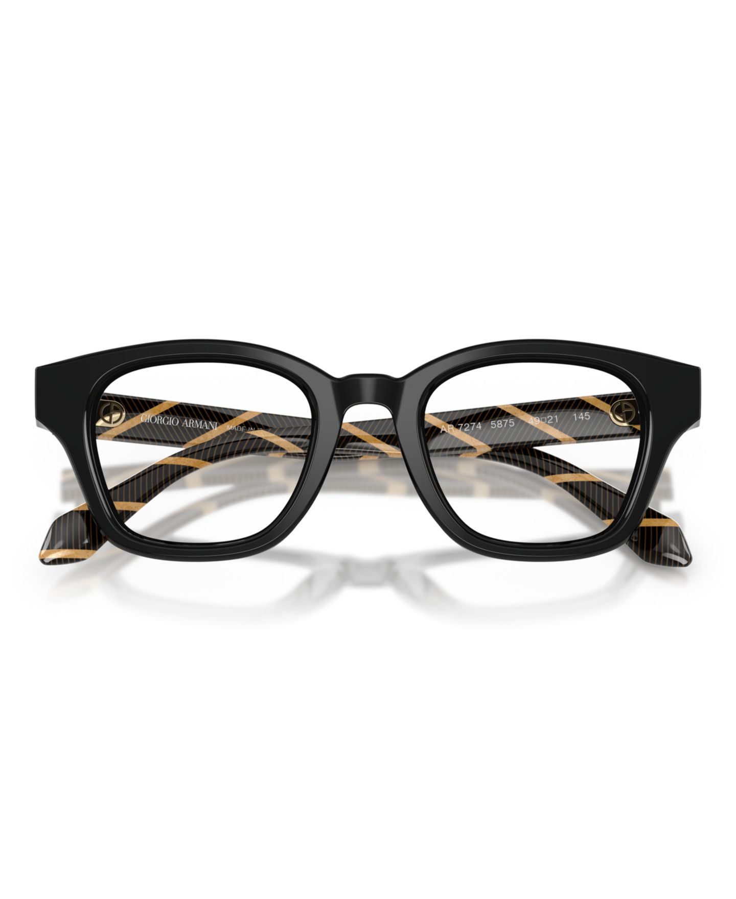 Мужские очки Giorgio Armani Man Pillow Plastic AR7274 Eyeglasses, цвет: Чёрный — фото 5