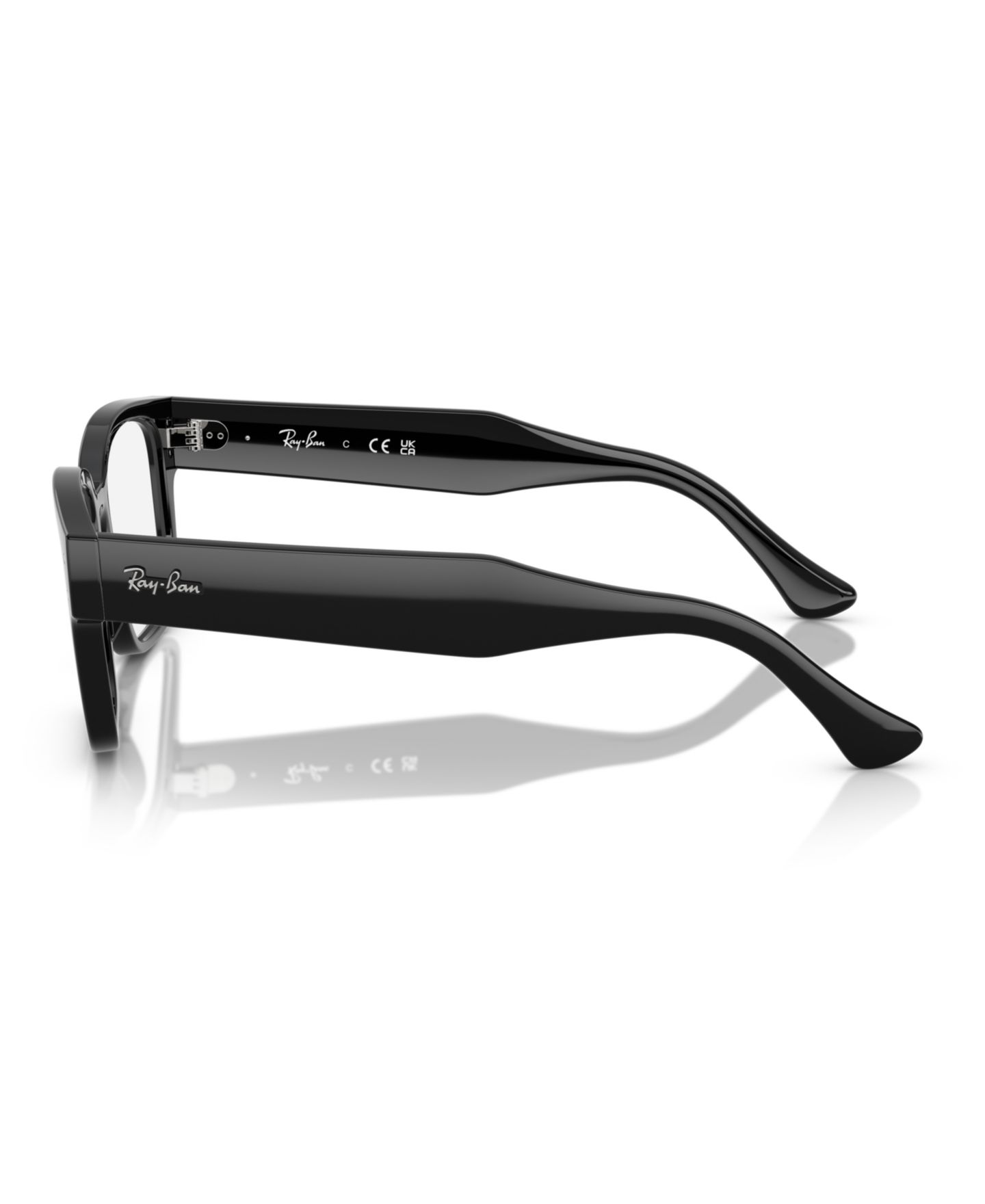 Очки Ray-Ban Unisex Square Nylon & Propionate RB7256 Laurene Optics Eyeglasses, цвет: Чёрный — фото 3