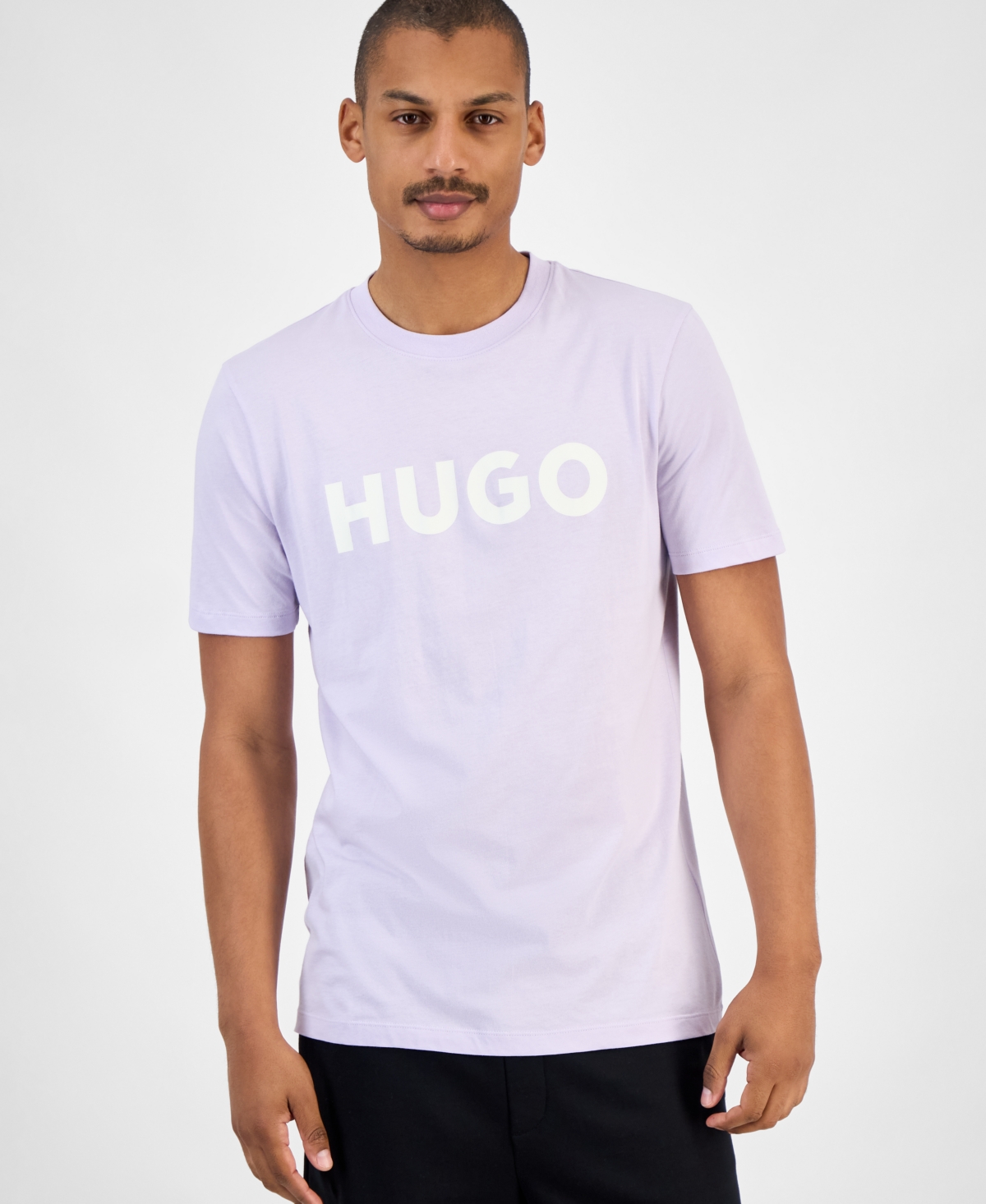Hugo by Hugo Boss Men's Dulivio Cotton Logo T-Shirt - Open Purple