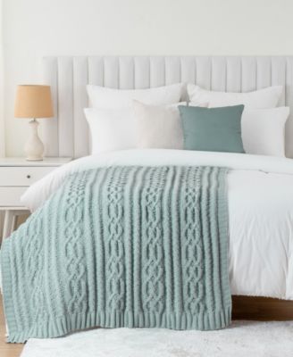 Lifestyle Cable Knit Chenille Throw, 51" x 67"