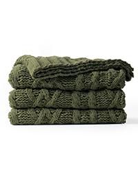 Lifestyle Cable Knit Chenille Throw, 51" x 67"