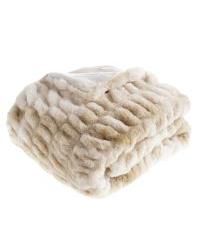 Fuzzy Faux Fur Throw, 60" x 50"