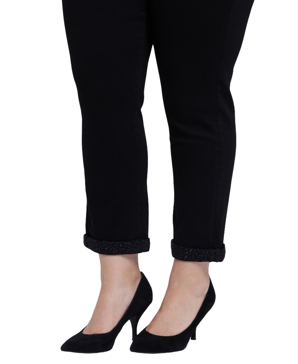 Nydj Plus Size Sheri Slim Ankle Pull On Jeans In Black