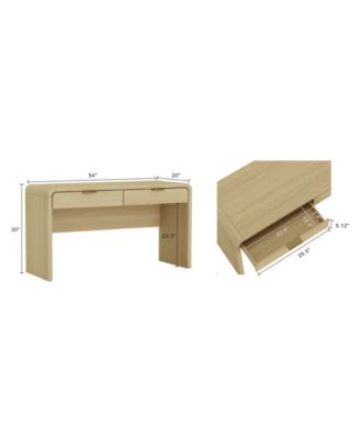 Grace 54" Modern 2-Drawer Home Office Desk