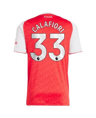 Men's Riccardo Calafiori Red Arsenal 2025/26 Home Replica Player Jersey