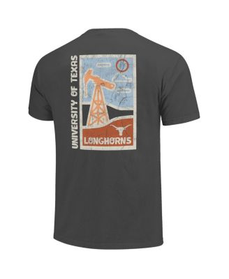 Men's Graphite Texas Longhorns Comfort Colors Distressed Graphics Minimal Vista T-Shirt