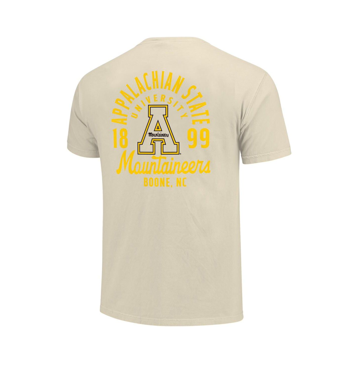 Мужская футболка Image One Cream Appalachian State Mountaineers Comfort Colors Mascot Overlay — фото 2