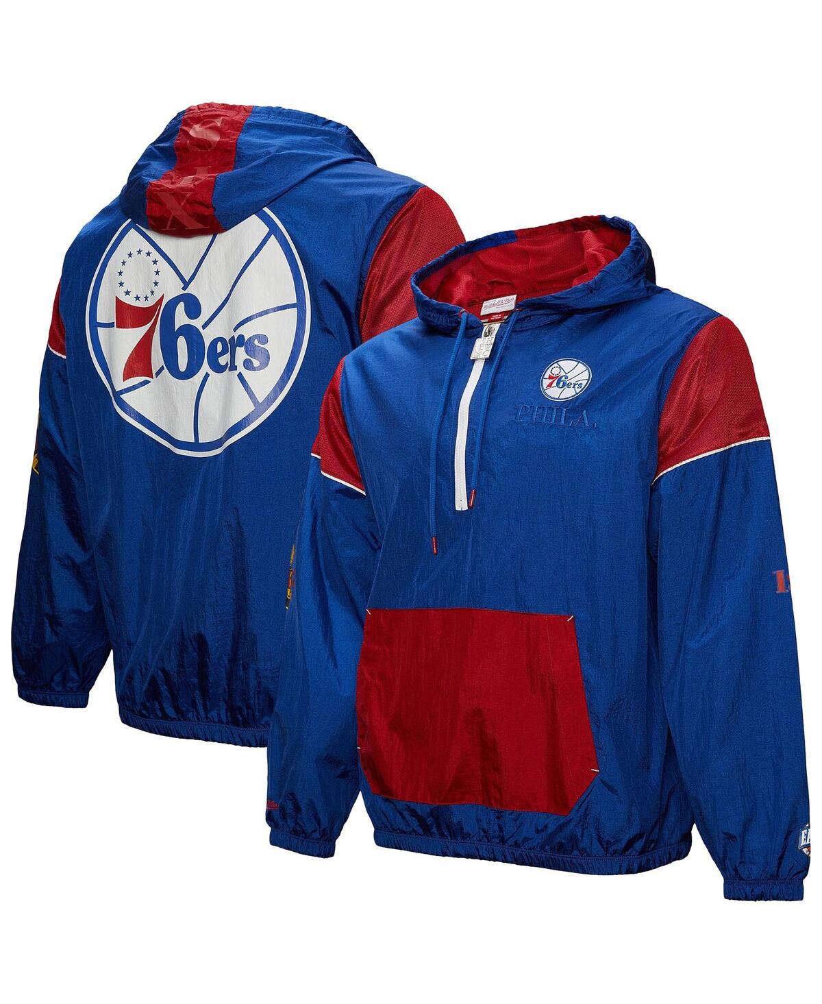 Men's and Women's Royal Philadelphia 76ers Hardwood Classics Team Og 3.0 Anorak Half-Zip Windbreaker Jacket - Royal