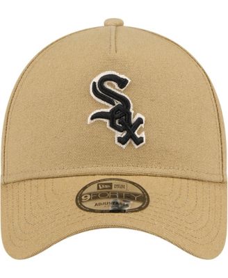 Men's Khaki Chicago White Sox Logo Essentials 9FORTY A-Frame Adjustable Hat