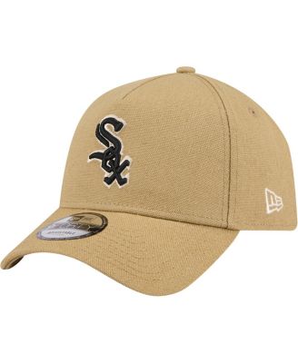 New Era - Men's Khaki Chicago White Sox Logo Essentials 9FORTY A-Frame Adjustable Hat