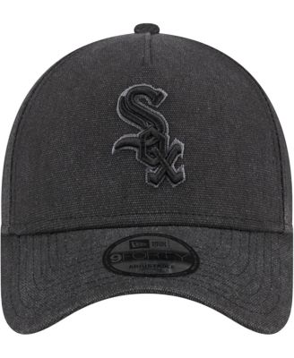 Men's Charcoal Chicago White Sox Logo Essentials 9FORTY A-Frame Adjustable Hat