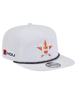 New Era - Men's White Houston Astros Perforated Golfer Snapback Hat