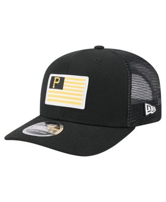 New Era - Men's Black Pittsburgh Pirates Flag 9SEVENTY COOLERA Stretch-Snap Hat