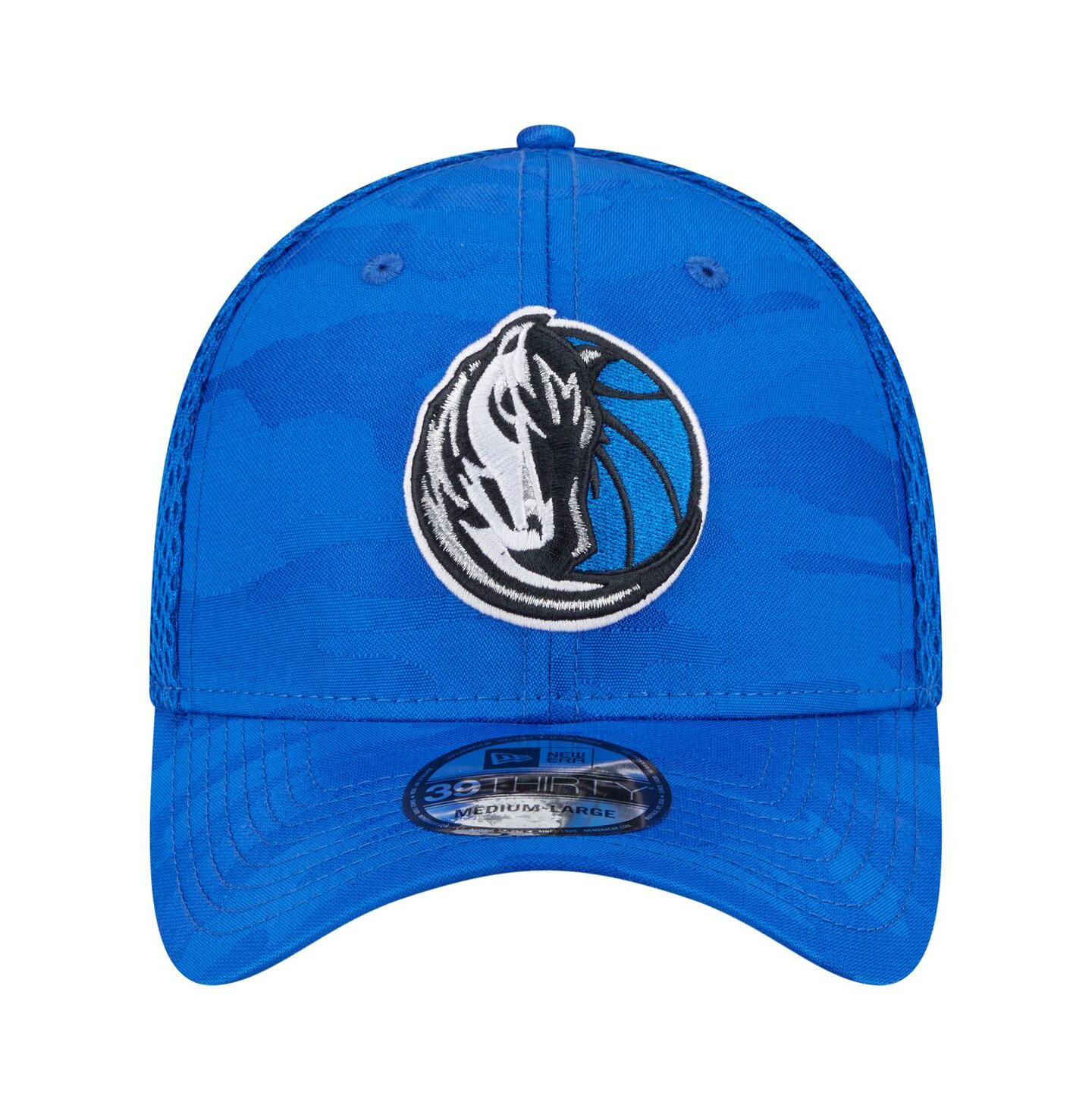 Мужская кепка New Era Blue Dallas Mavericks Subtle Camo 39THIRTY Flex Hat — фото 2