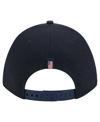 Men's Navy Atlanta Braves American Flag 9FORTY M-Crown A-Frame Adjustable Hat