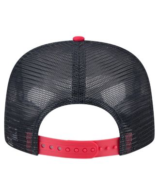 Men's White/Red Minnesota Twins Retro Script Trucker 9FIFTY Snapback Hat