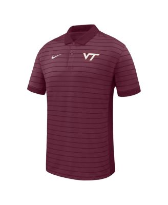 Men's Maroon Virginia Tech Hokies 2025 Early Season&nbsp;Coaches Sideline Victory Stripe Performance Polo Shirt