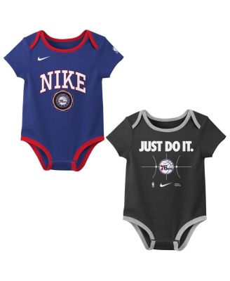 Nike - Newborn&nbsp;2-Pack Royal/Black&nbsp;Philadelphia 76ers Just Do It Bodysuit Set