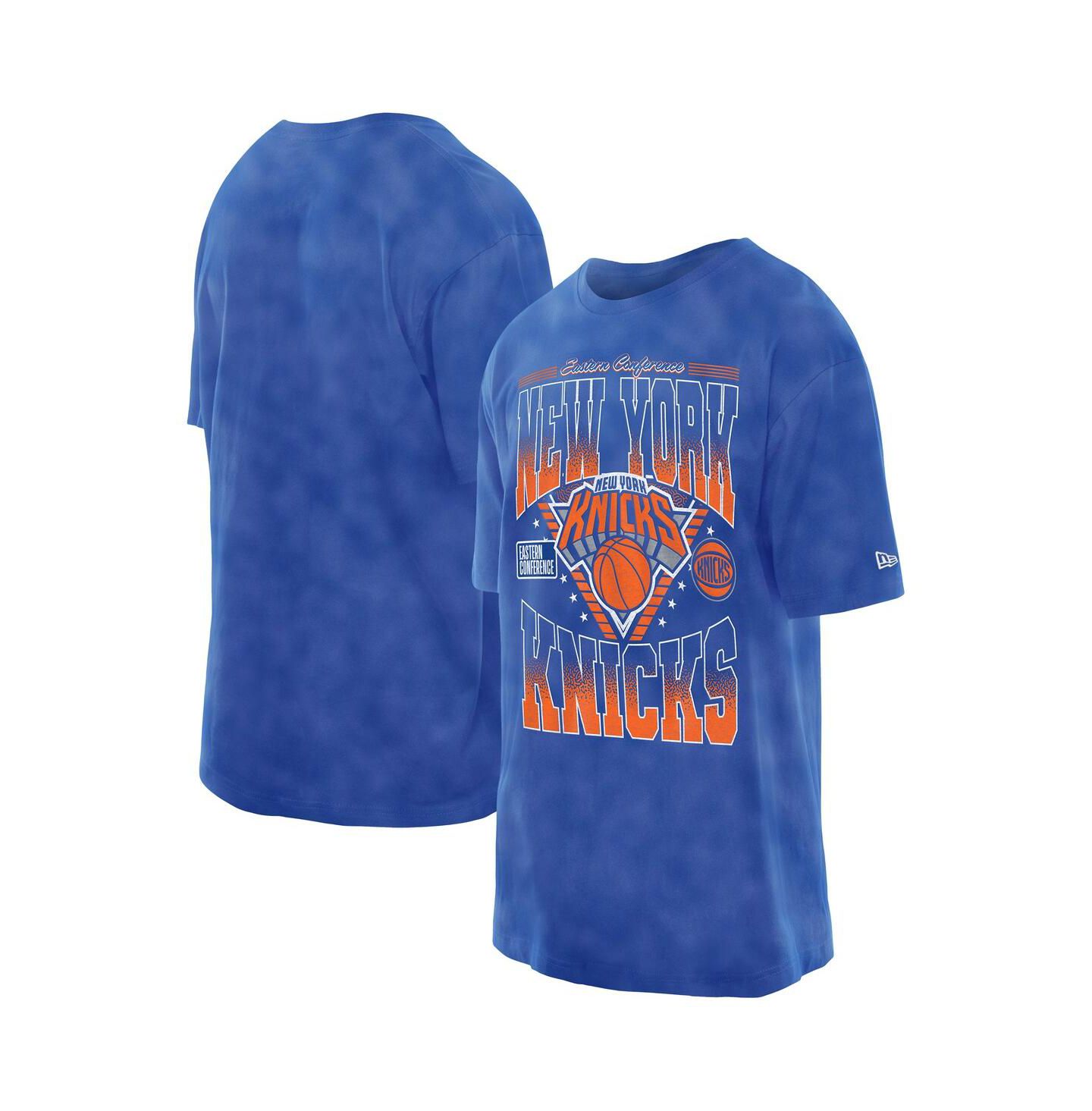 Мужская футболка New Era Blue New York Knicks Old School Sport Vintage Wash — фото 1