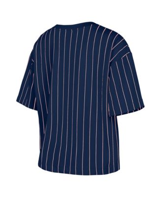Women's Navy Washington Nationals 2025 City Connect Pinstripe T-Shirt