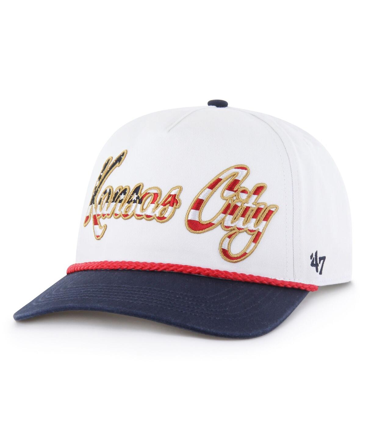 Men's White Kansas City Chiefs Patriotic Overhand Hitch Adjustable Hat - White